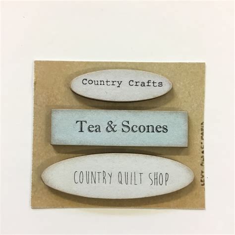 Hand Painted Wooden Button Tea And Scones Sign Coast And Country