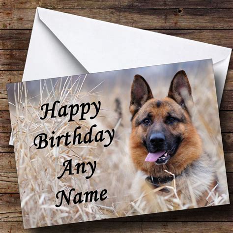 German Shepherd Dog Personalised Birthday Card The Card Zoo