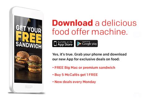 You are leaving mcdonald's to visit a site not hosted by mcdonald's. McDonald's App Offers Free Big Mac and Special Deals