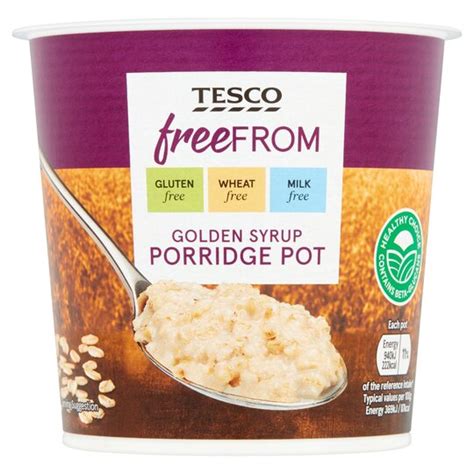 Tesco Free From Gluten Syrup Porridge Pot 55g Tesco Groceries