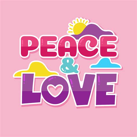 Peace And Love Poster 242568 Vector Art At Vecteezy