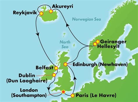 14 day iceland ireland and norway from london european cruises cruise deals cruise