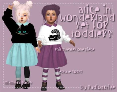 Toddlers Alice In Wonderland Set For The Sims 4 Spring4sims Sims 4