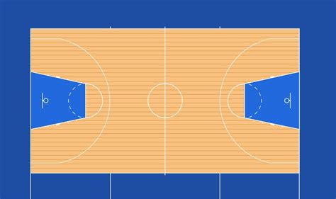 Basketball Court Vector Illustration With Old Fiba Markings 2634892