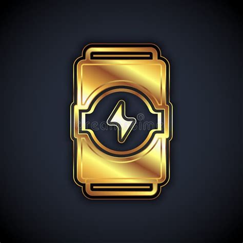 Gold Energy Icon 3d Render Stock Illustration Illustration Of