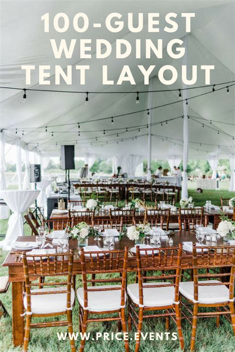 100 Guest Wedding Tent Layout With Served Dinner Price Rentals