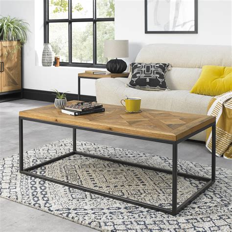 Indus Rustic Oak Coffee Table Living Room Furniture Bentley Designs