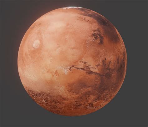 3d Model Mars Red Planet 8k Textures Vr Ar Low Poly Cgtrader