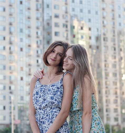 a pair of beautiful girls stock image image of portrait 125592819