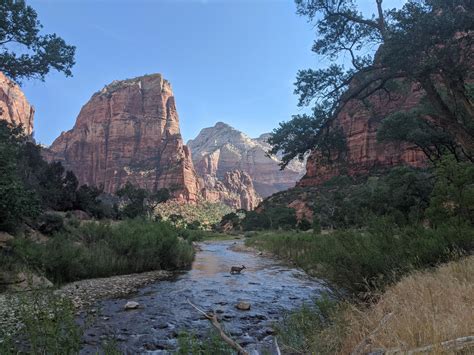 Expose Nature View Of Angel S Landing In Zion National Park Utah Usa Oc X