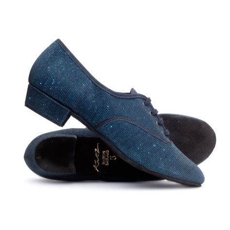 Black Navy Glitter Low Heel Suede Sole Lace Up Practice Stage Ballroom