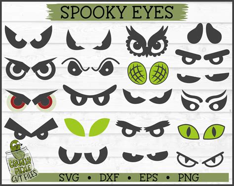 Spooky Eyes Halloween Svg File Bundle Dxf Eps Png Fall Etsy