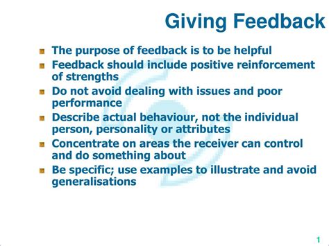 Ppt Giving Feedback Powerpoint Presentation Free Download Id7010879