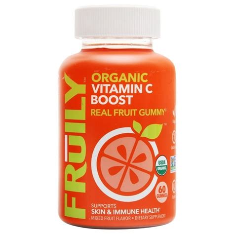 Fruily Organic Vitamin C Boost Mixed Fruit Flavor 60 Gummies