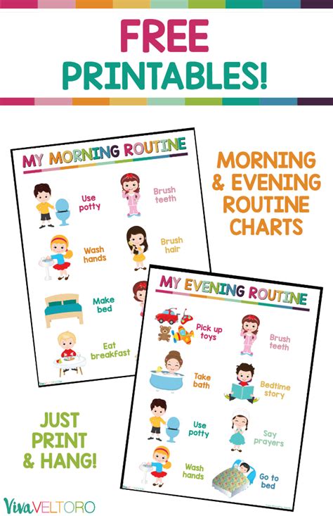 Free Printable Routine Chart For Adults