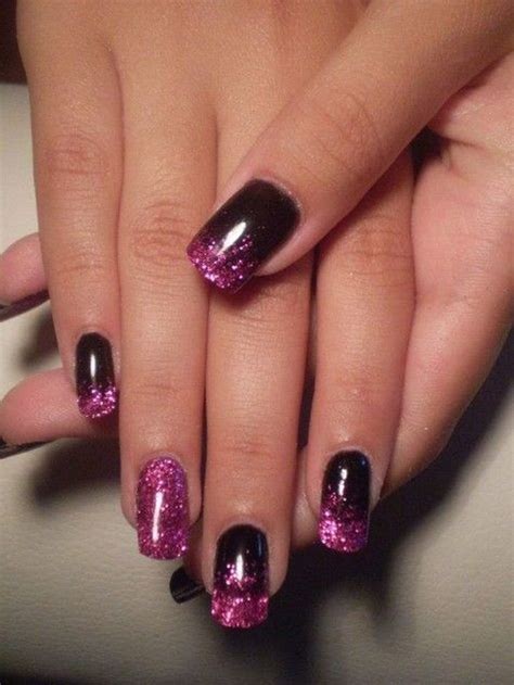 31 Black And Pink Nail Color Idea You”ll Love Pink Nails Sparkly