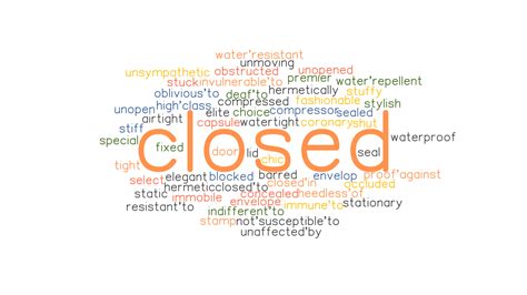 CLOSED: Synonyms and Related Words. What is Another Word for CLOSED ...