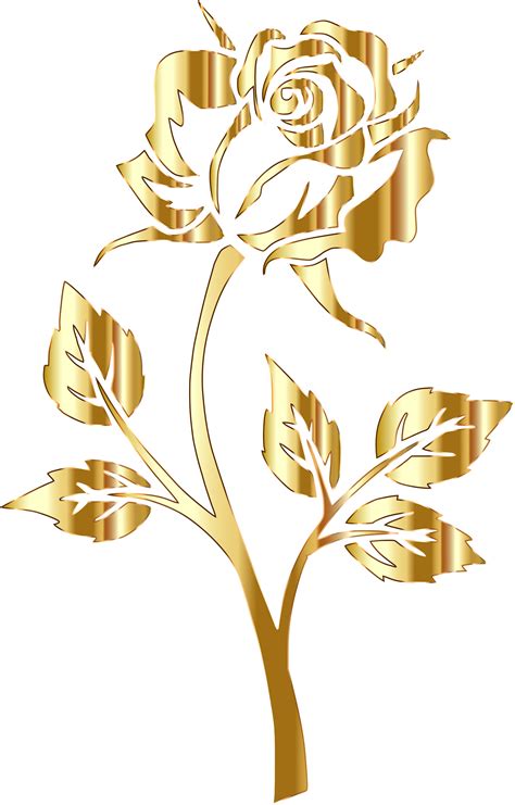 37 Gold Flower Vector Png