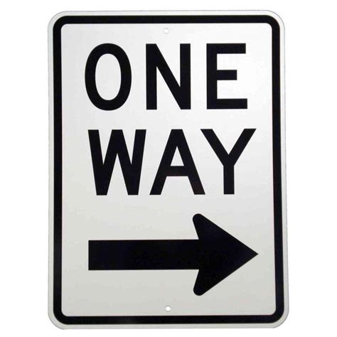 Brady 24 In X 18 In Aluminum One Way Sign 94197 The Home Depot