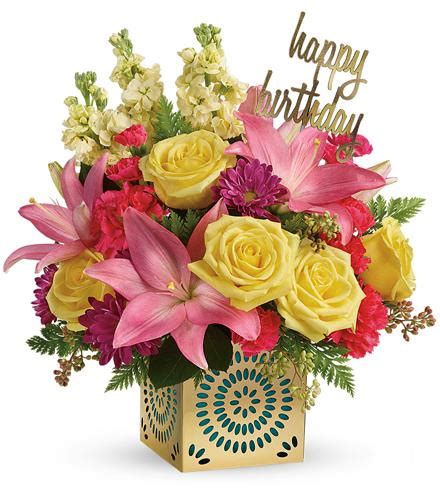 While red roses are almost always the bestselling of these blooms, yellow roses is the second most purchased color, with peach, pink and white following respectively. Blooming Birthday Bouquet - Birthday-Flowers-For-Her ...