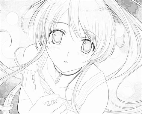 Random Anime Girl Line Art By Haddis On Deviantart