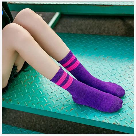 Harajuku Striped Socks Women Cotton Soft Breathable Cute Socks Girls