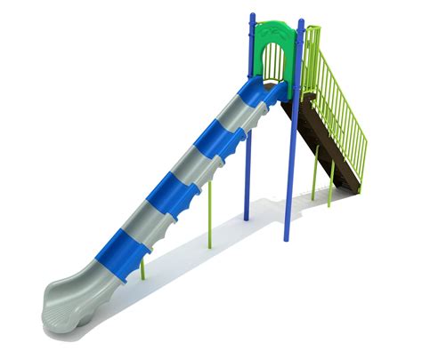 Sectional Straight Slide 8 Foot Deck Willygoat Playgrounds