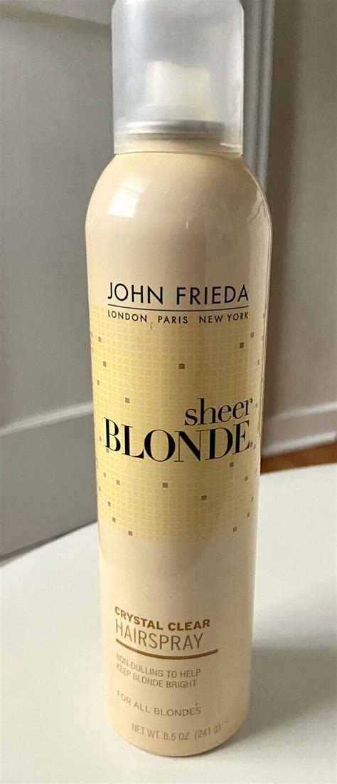 John Frieda Sheer Blonde Crystal Clear Hairspray 85 Oz 241 G Rare Original Ebay