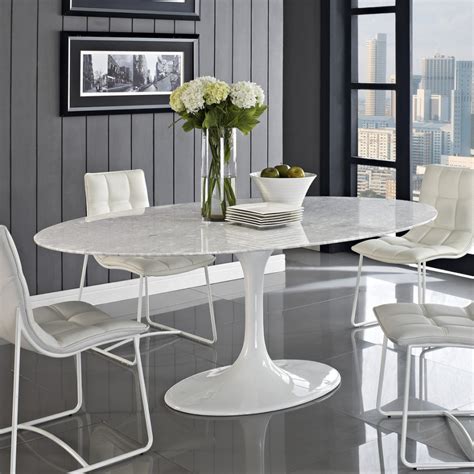 This oval kitchen table is coming with some chairs in a set. Small Oval Dining Table: Help for Small Dining Space ...