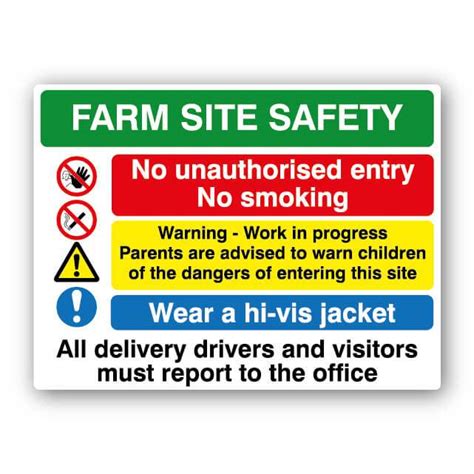 Farm Safety Sign Farm Signs
