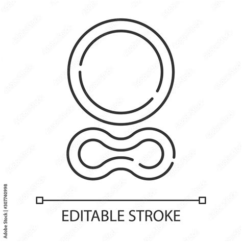 Vecteur Stock Contraceptive Ring Linear Icon Female Preservative