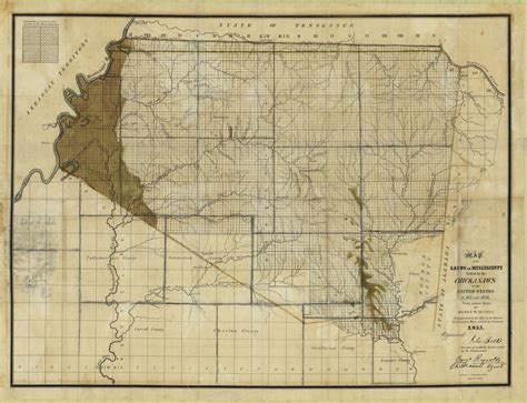 Rare Map Of The Chickasaw Cession Rare And Antique Maps