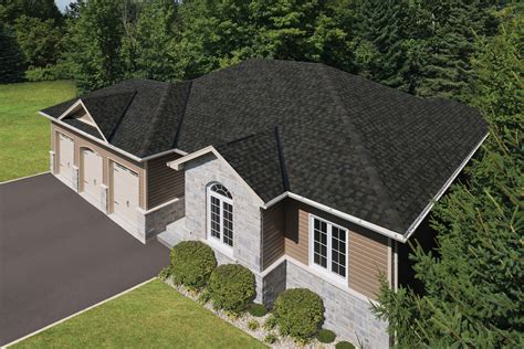 Iko Nordic Glacier Black Brown Roof Architectural Shingles Hip Roof