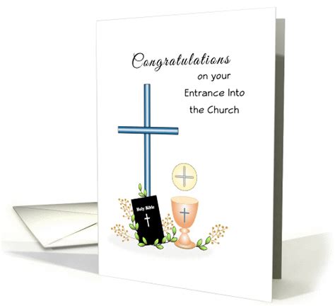 Rcia Congratulations Greeting Card Entrance Into The Church Cross Card