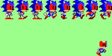 Pixelated Sonic Sprite Sheet Pixel Art Maker