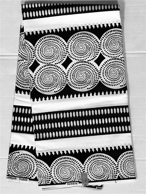 African Print Fabric Ankara Black And White Chika Etsy African