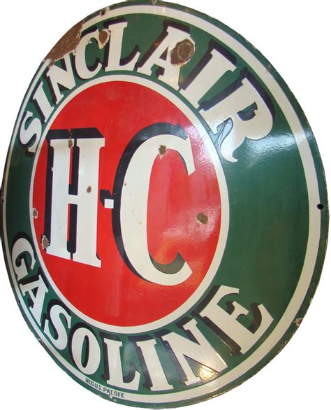 Sinclair H C Double Sided Porcelain Advertising Sign Sold Modernism