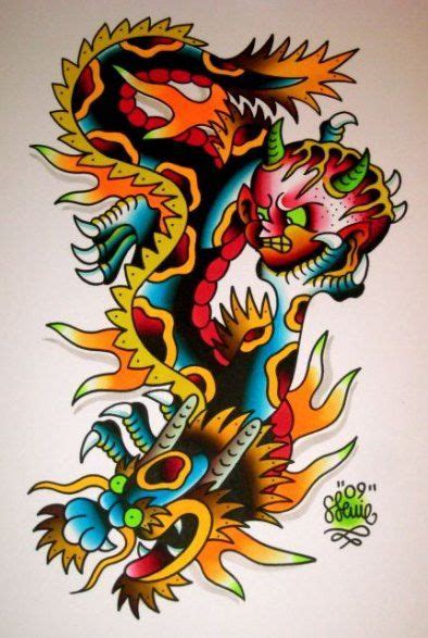 Tattoo Dragon Old School Sailor Jerry 21 Best Ideas Traditional