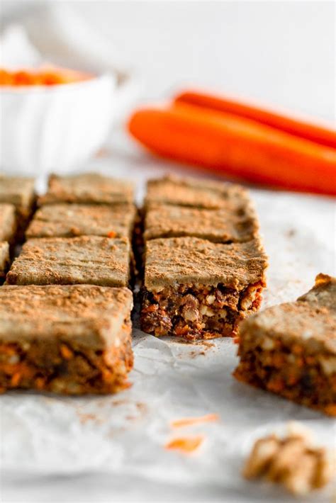No Bake Carrot Cake Protein Bars Vegan Eat The Gains