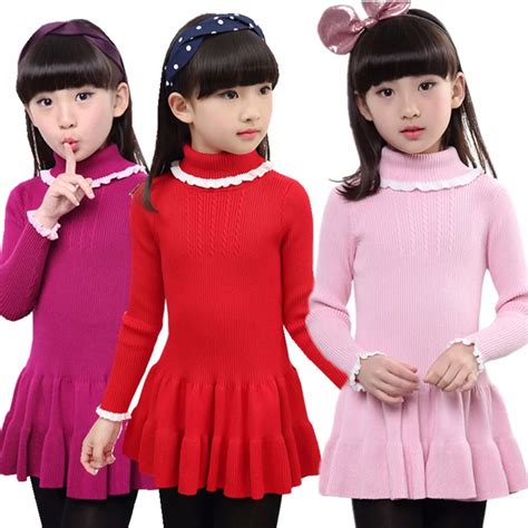 Girls Knit Sweater Dress Pink Turtlenecks Toddler Infant Pleated
