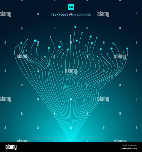 Abstract Glowing Blue Wavy Lines Motion Pattern And Dynamic Line With
