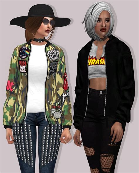 Semller Gstar Jacket Lumy Sims Sims 4 Clothing Accessories Jacket