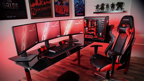 Ultimate Gaming Desk Setup Best Ever Youtube Gambaran