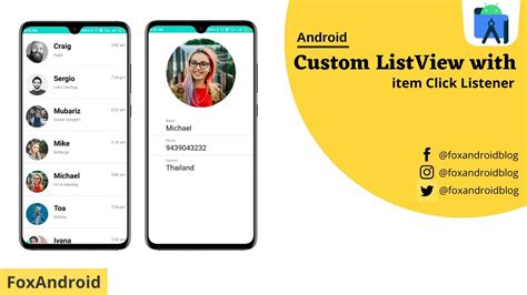 How To Master Custom Listview With Item Click In Android For Beginners
