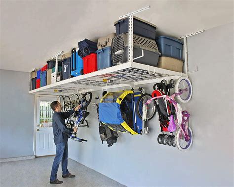 It's the perfect overhead storage to put your sports equipments, car accessories, and more! 10 Great Overhead Storage Ideas For The Garage
