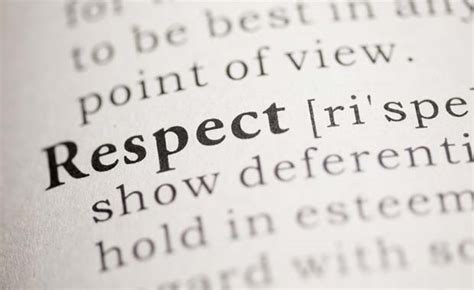 What Does Respect Mean To You
