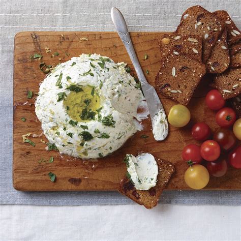Goat Cheese Spread With Herbs And Olive Oil Recipe Finecooking
