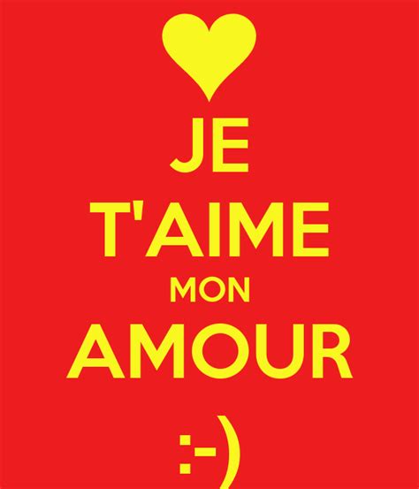 JE T'AIME MON AMOUR :-) Poster | jean francois | Keep Calm-o-Matic