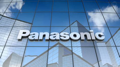 Editorial, Panasonic Corporation logo on glass building. Motion ...