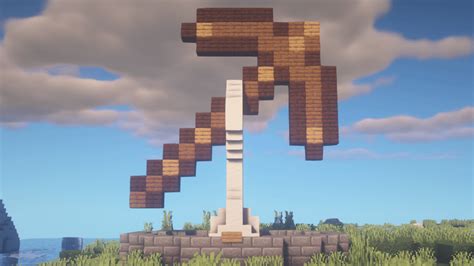 Pickaxe Statue I Built Rminecraft